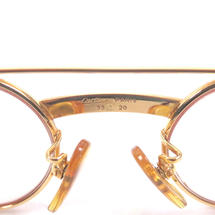 Very Good Cartier Glasses Trinity Two Bridges gold mens