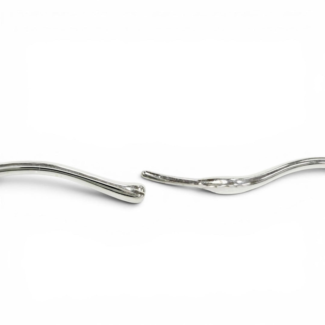 Great TIFFANY&Co. Pierce Open Heart Large Pierce hoop Silver AG925 Women