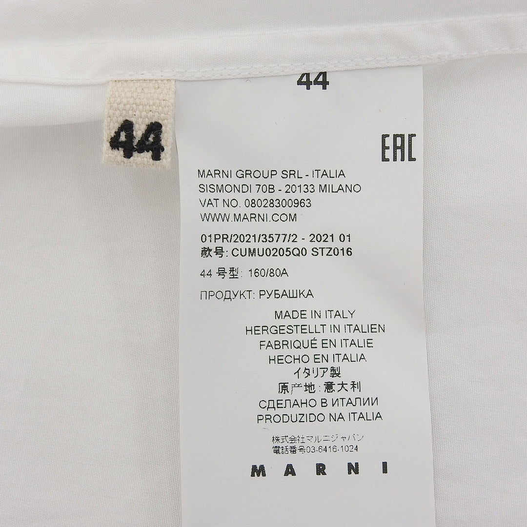 Excellent MARNI Long sleeve shirt white cotton Women 44