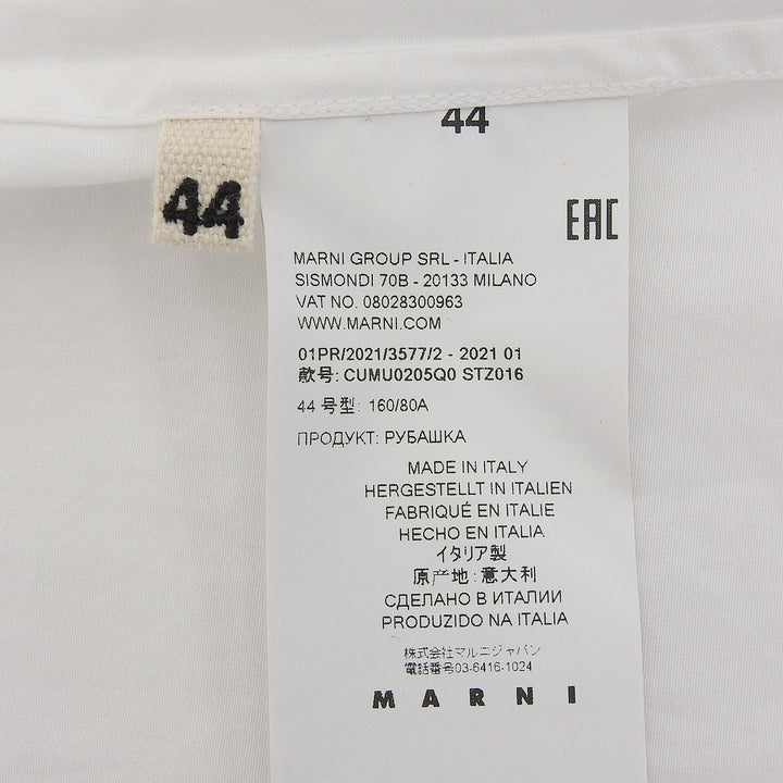 Excellent MARNI Long sleeve shirt white cotton Women 44