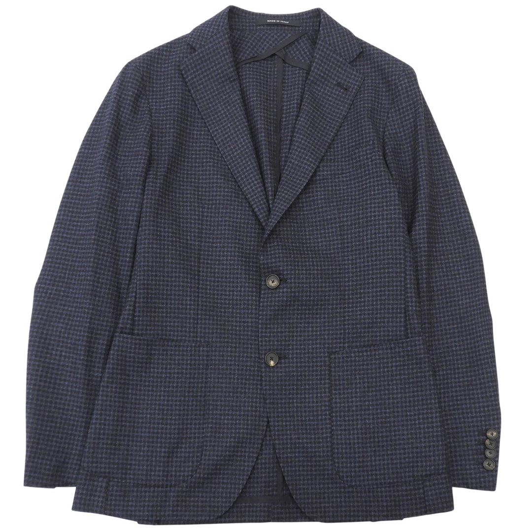 Excellent TAGLIATORE Jacket MONTECARLO Check single Navy mens 46 1SMC22K