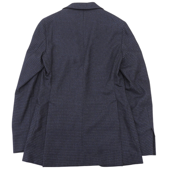 Excellent TAGLIATORE Jacket MONTECARLO Check single Navy mens 46 1SMC22K