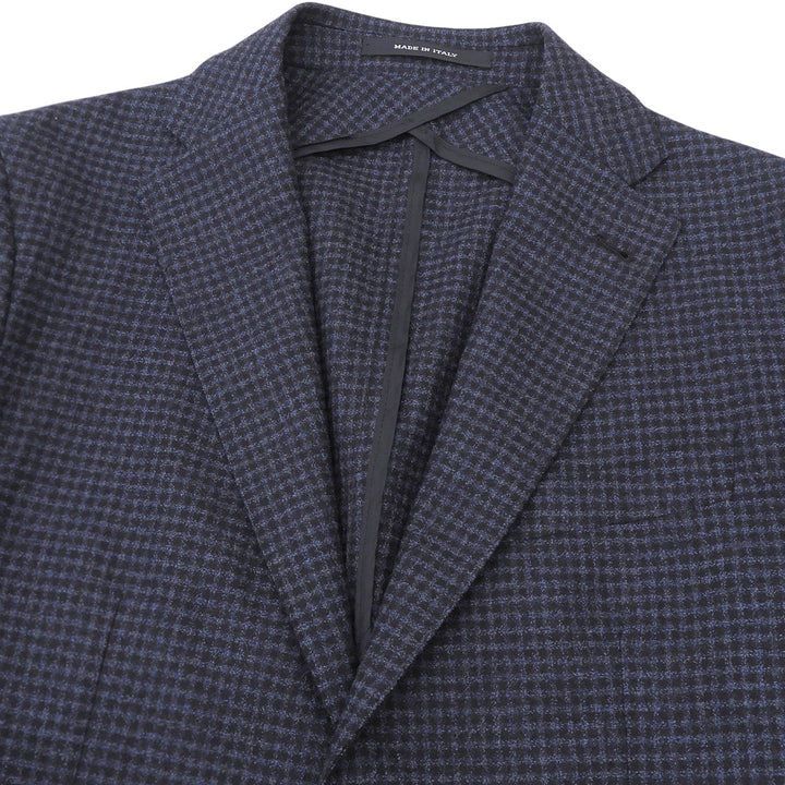 Excellent TAGLIATORE Jacket MONTECARLO Check single Navy mens 46 1SMC22K