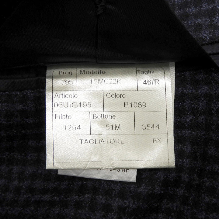 Excellent TAGLIATORE Jacket MONTECARLO Check single Navy mens 46 1SMC22K