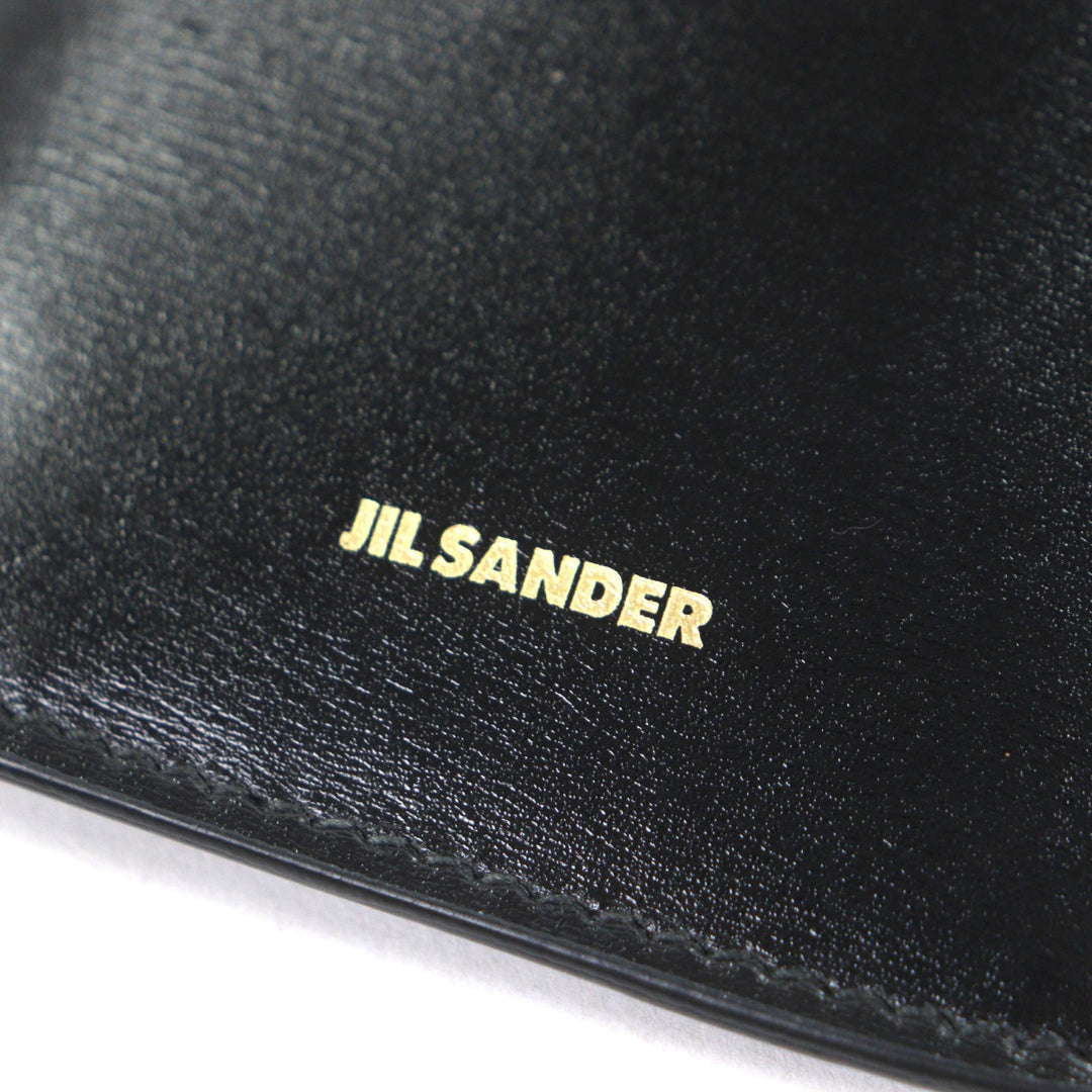 Excellent JIL SANDER Mobile case GIRO PHONE CASE Logo print shoulder bag black