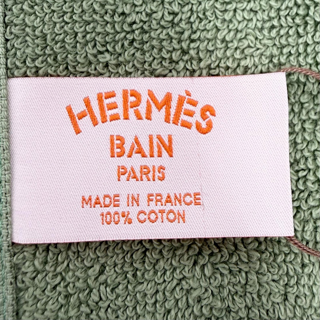 Pristine HERMES towel Yachting Plage Teresa green cotton Women