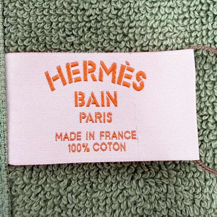 Pristine HERMES towel Yachting Plage Teresa green cotton Women