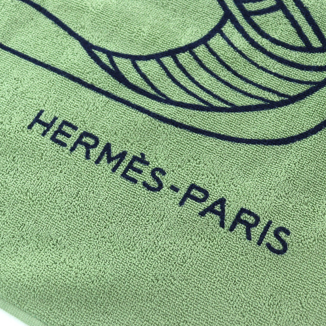 Pristine HERMES Yachting Plage Teresa Fringe Blanket Towel Blanket Beach Towel