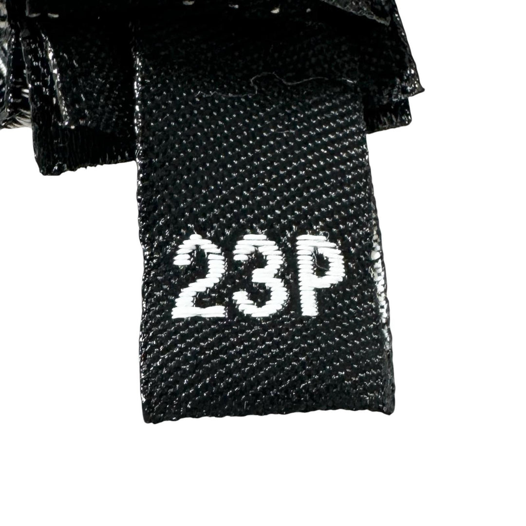Excellent CHANEL Stall 23P COCO Mark Double C Large Size Fringe Navy cashmere