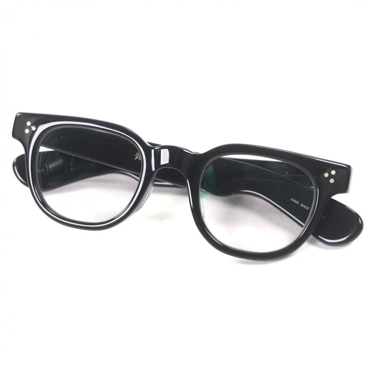 Great 銘品晴夫作 Glasses Wellington black mens ME-102