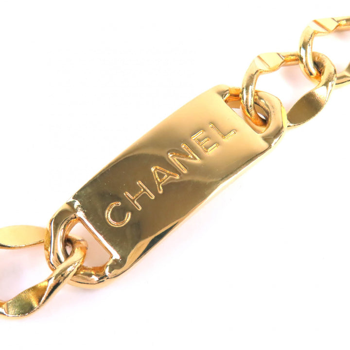 Great CHANEL belt COCO Mark Coin Motif With Logo Chain Belt gold Women