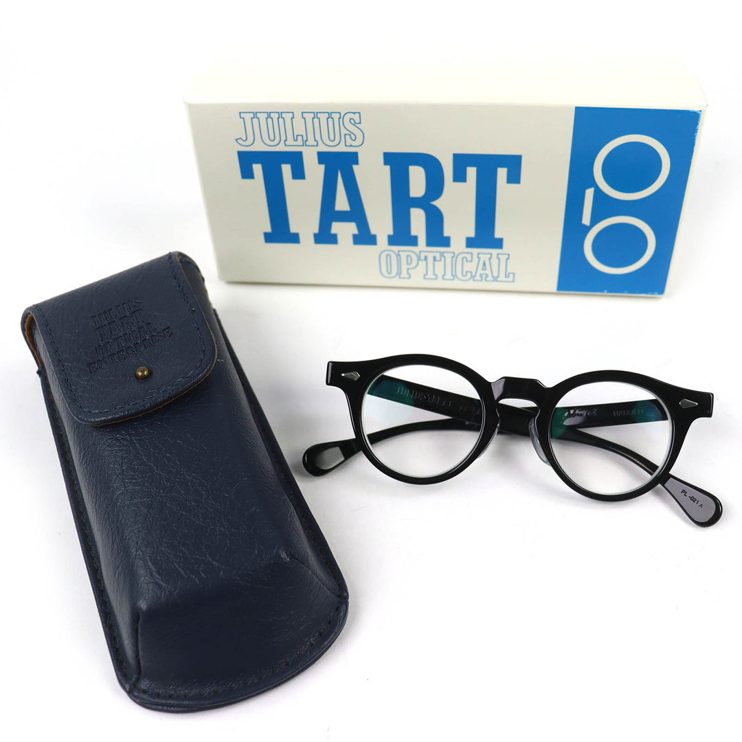 Great JULIUS TART OPTICAL Glasses HALORD Boston black mens