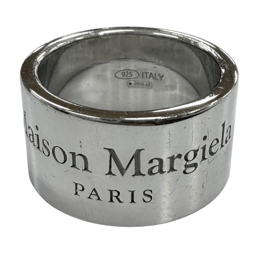 Great Maison Margiela Ring ring Logo engraving Silver 925 mens SM1UQ0038