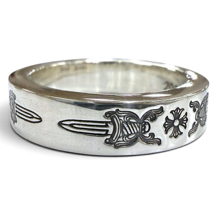 Great CHROME HEARTS Ring ring 6mm Spacer Dagger Ring Silver 925 mens