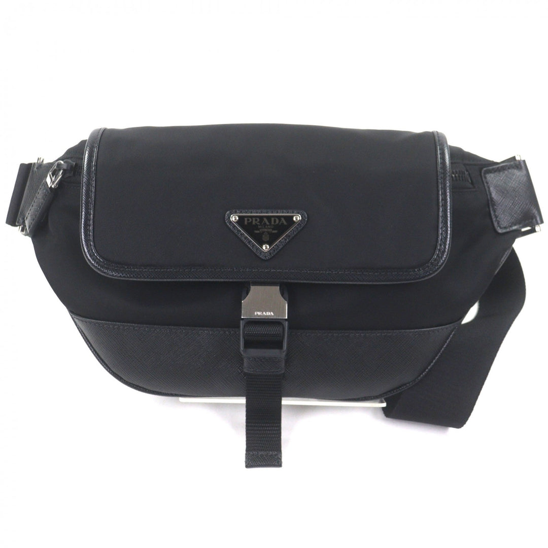 Excellent PRADA Sling bag black Nylon mens 2VH176