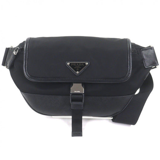 Excellent PRADA Sling bag black Nylon mens 2VH176