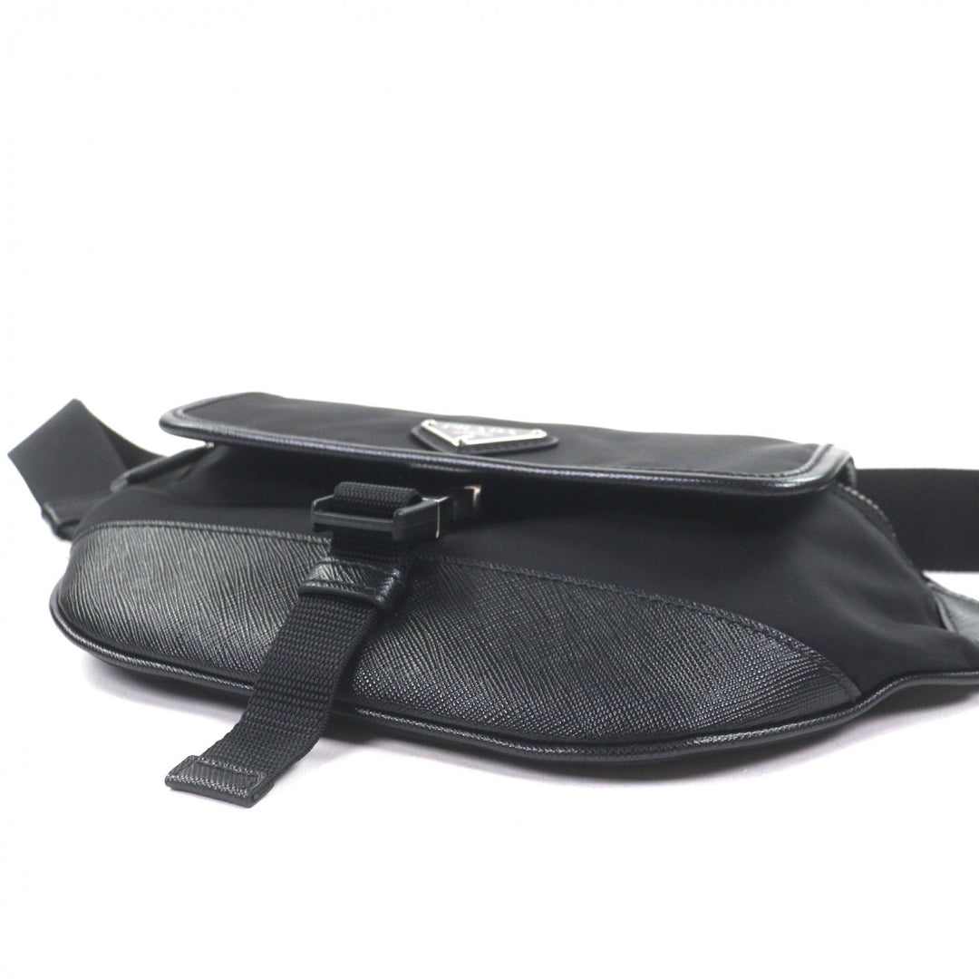 Excellent PRADA Sling bag black Nylon mens 2VH176