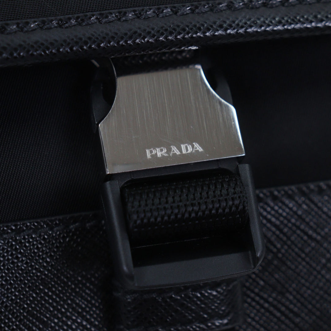 Excellent PRADA Sling bag black Nylon mens 2VH176
