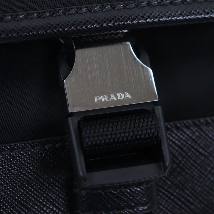 Excellent PRADA Sling bag black Nylon mens 2VH176