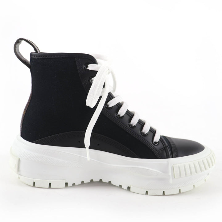 Excellent LOUIS VUITTON High cut sneakers black canvas Women 36