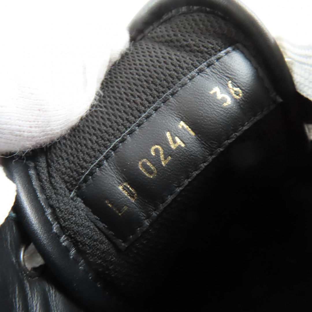 Excellent LOUIS VUITTON High cut sneakers black canvas Women 36