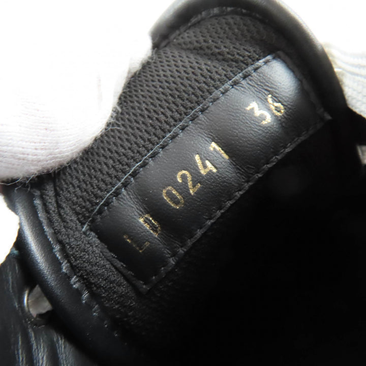 Excellent LOUIS VUITTON High cut sneakers black canvas Women 36