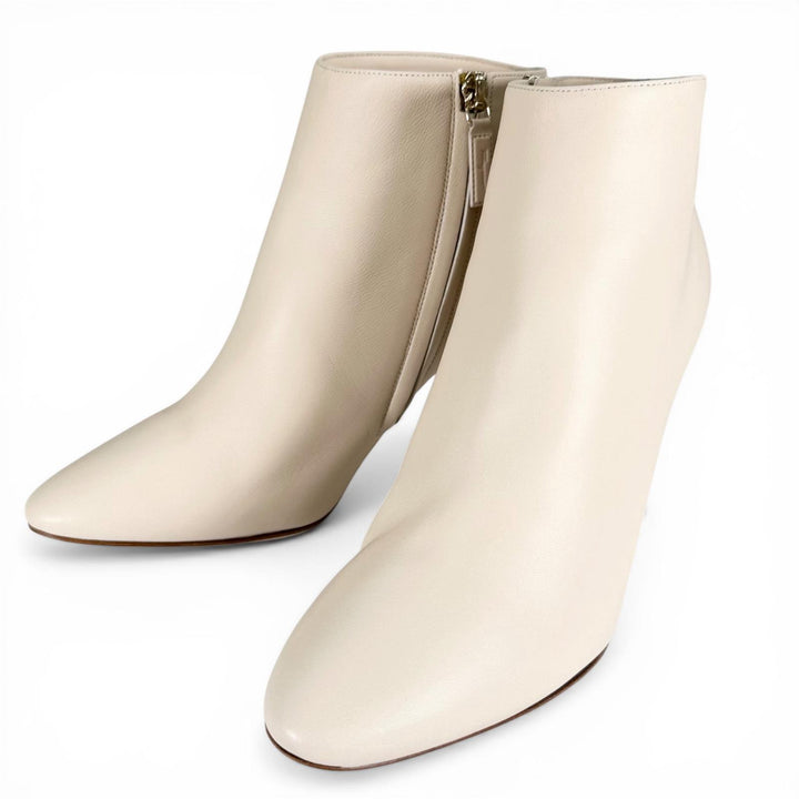 Excellent Salvatore Ferragamo short boots Gancini Side Zip beige Women 5.5