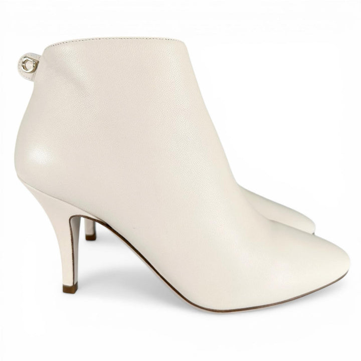Excellent Salvatore Ferragamo short boots Gancini Side Zip beige Women 5.5