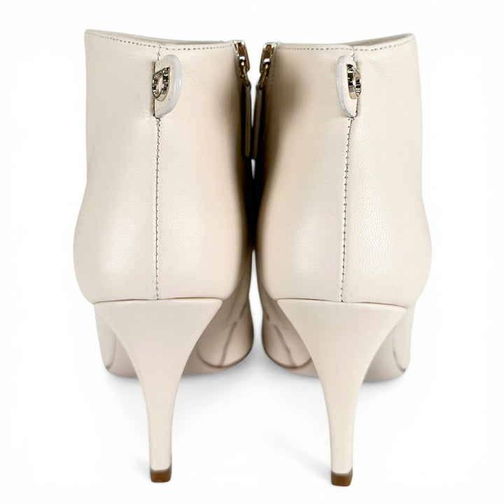 Excellent Salvatore Ferragamo short boots Gancini Side Zip beige Women 5.5