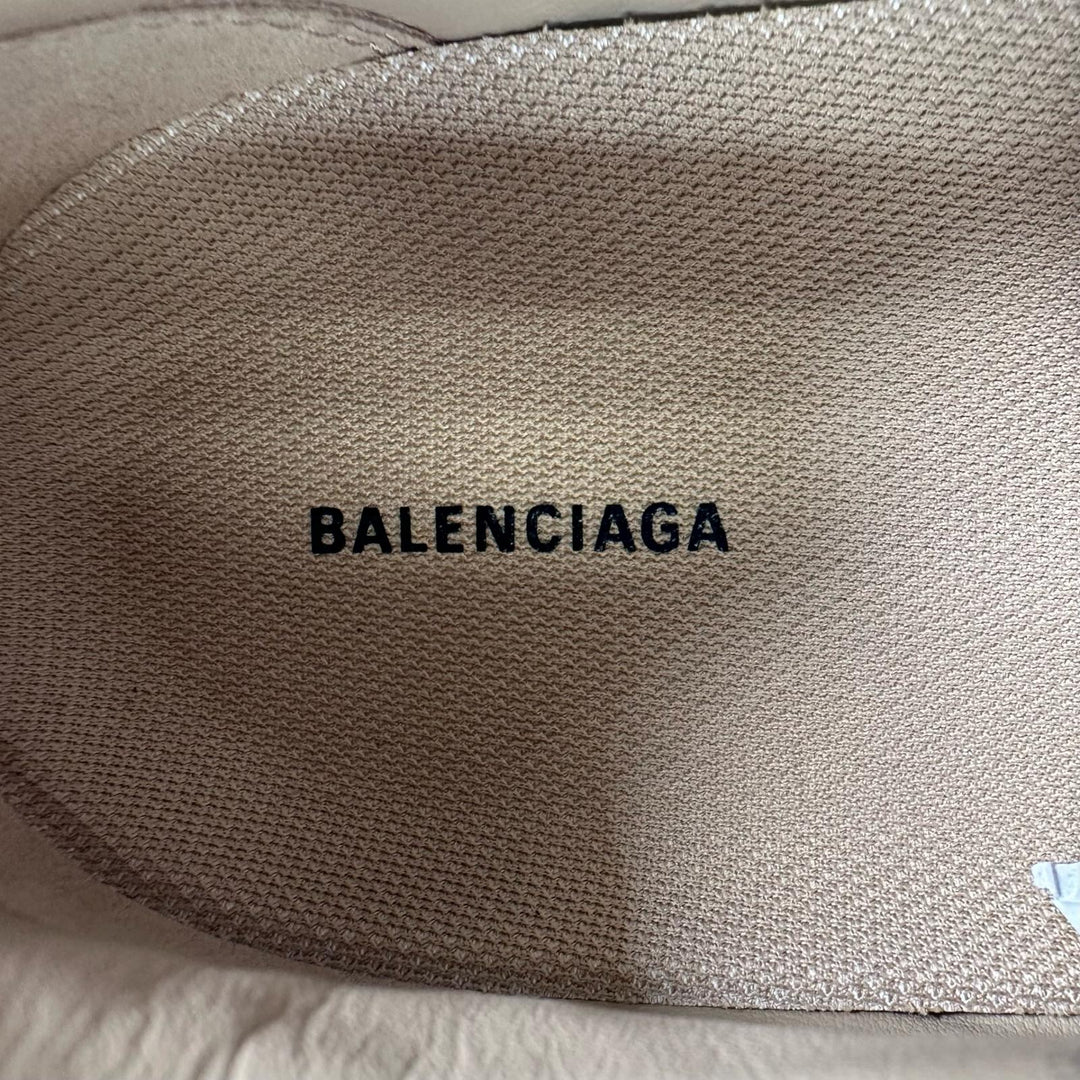 Pristine BALENCIAGA ZEN SNEAKER Low cut beige leather mens 26cm 617540