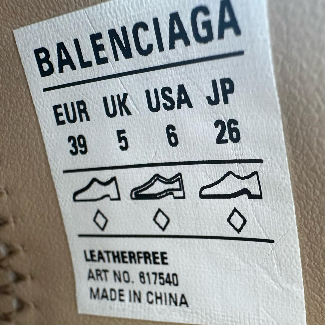 Pristine BALENCIAGA ZEN SNEAKER Low cut beige leather mens 26cm 617540
