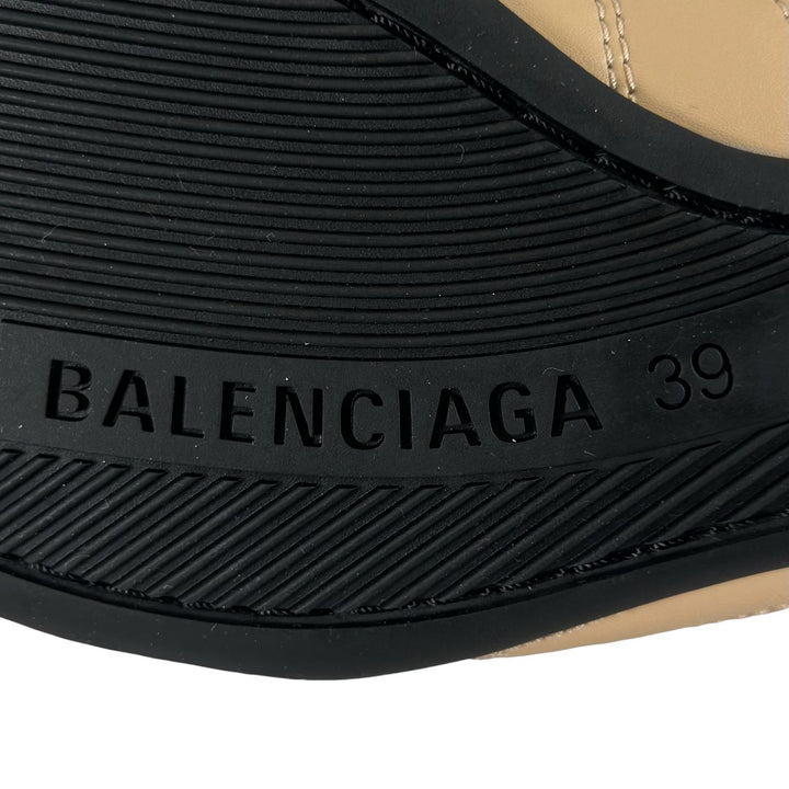 Pristine BALENCIAGA ZEN SNEAKER Low cut beige leather mens 26cm 617540