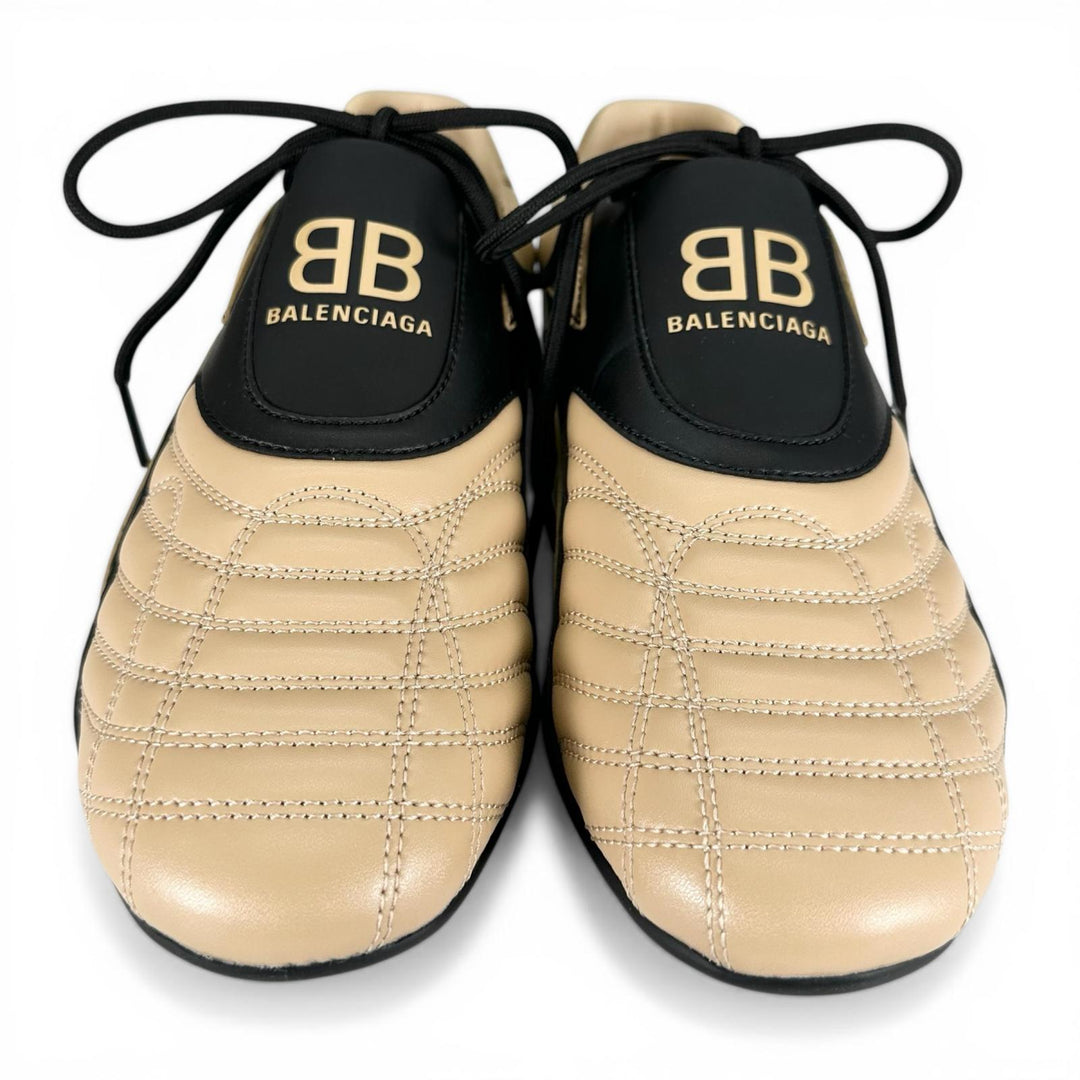 Pristine BALENCIAGA ZEN SNEAKER Low cut beige leather mens 26cm 617540