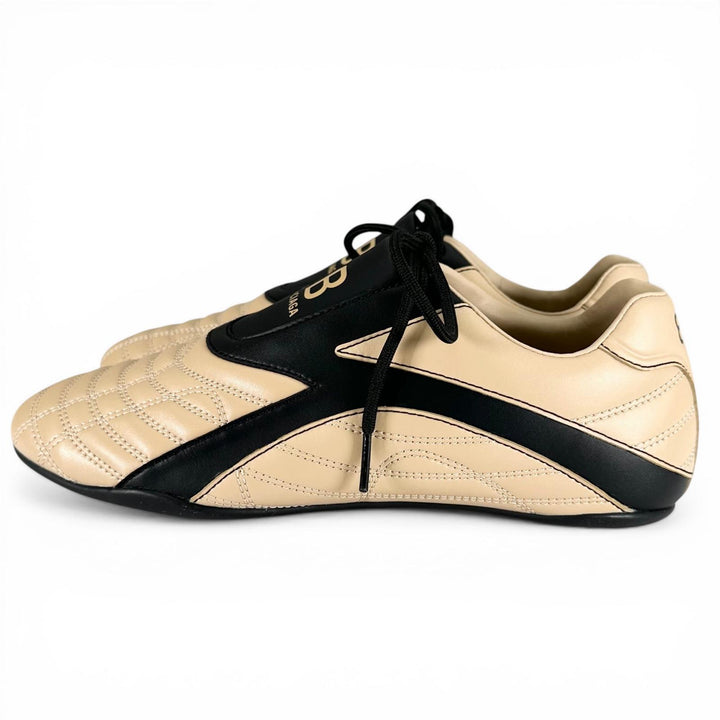Pristine BALENCIAGA ZEN SNEAKER Low cut beige leather mens 26cm 617540
