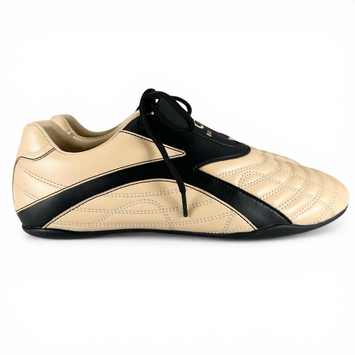 Pristine BALENCIAGA ZEN SNEAKER Low cut beige leather mens 26cm 617540