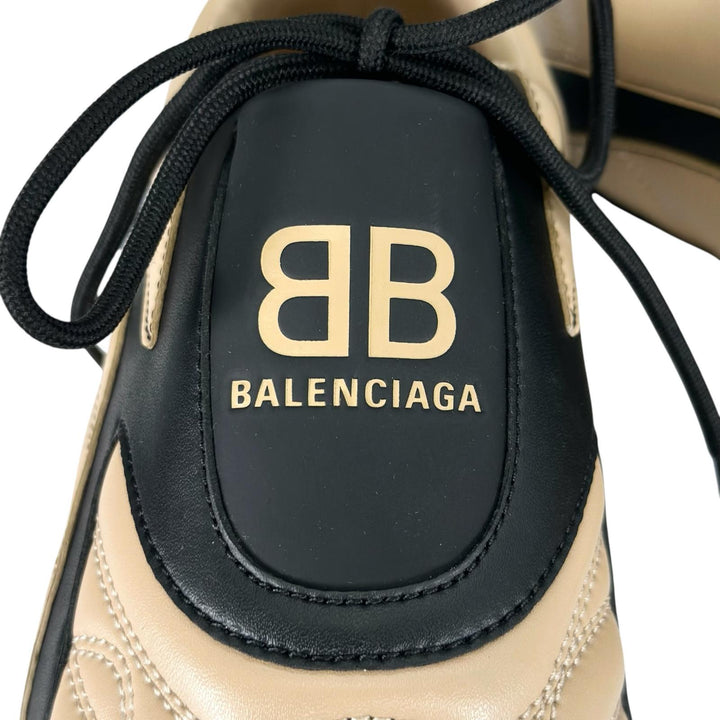 Pristine BALENCIAGA ZEN SNEAKER Low cut beige leather mens 26cm 617540