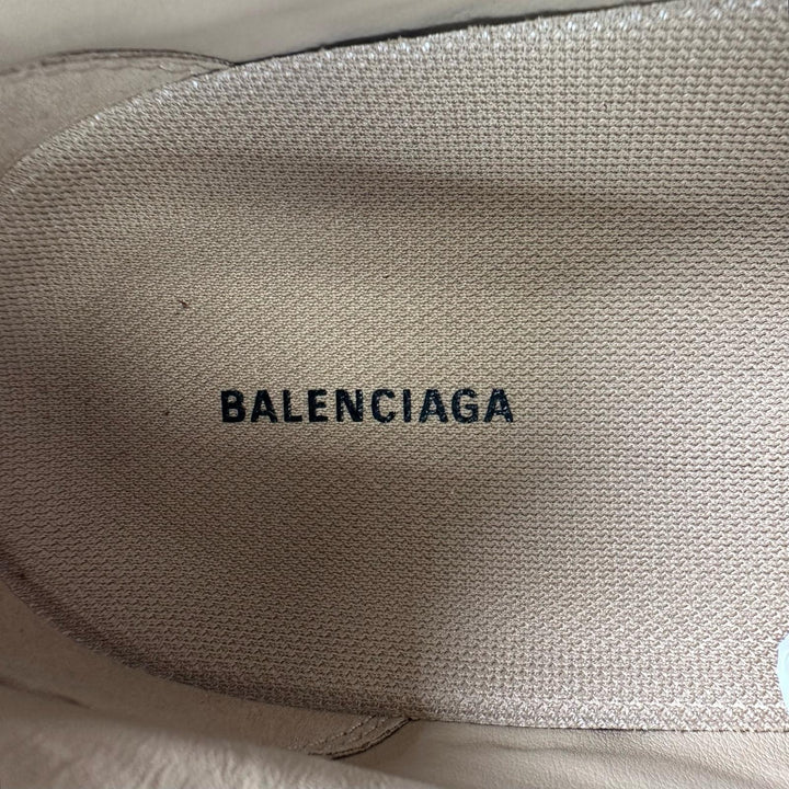 Pristine BALENCIAGA ZEN SNEAKER Low cut beige leather mens 26cm 617540