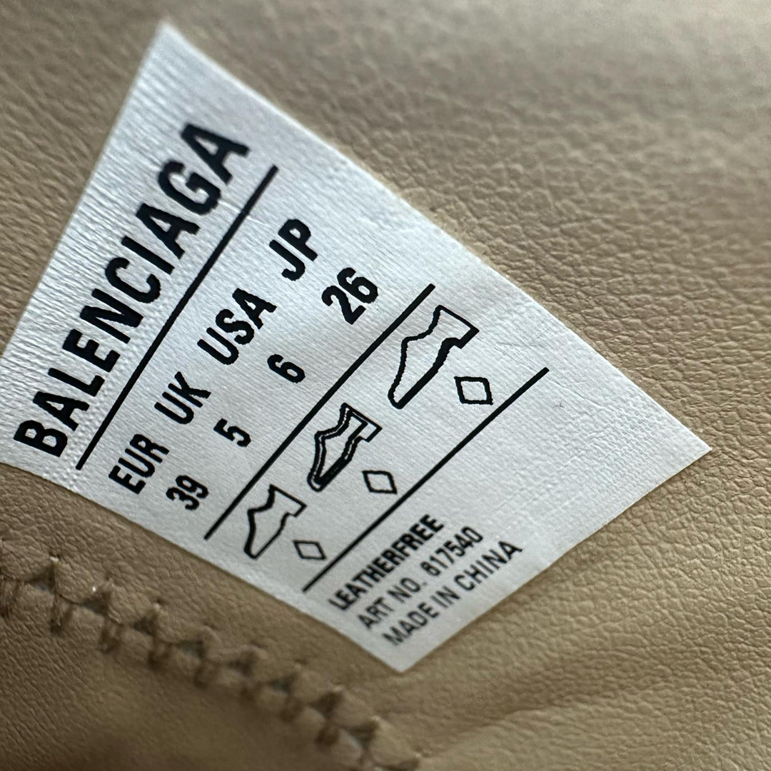 Pristine BALENCIAGA ZEN SNEAKER Low cut beige leather mens 26cm 617540