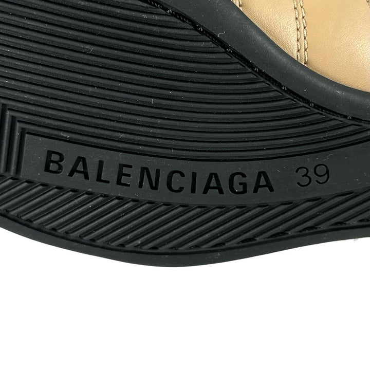 Pristine BALENCIAGA ZEN SNEAKER Low cut beige leather mens 26cm 617540