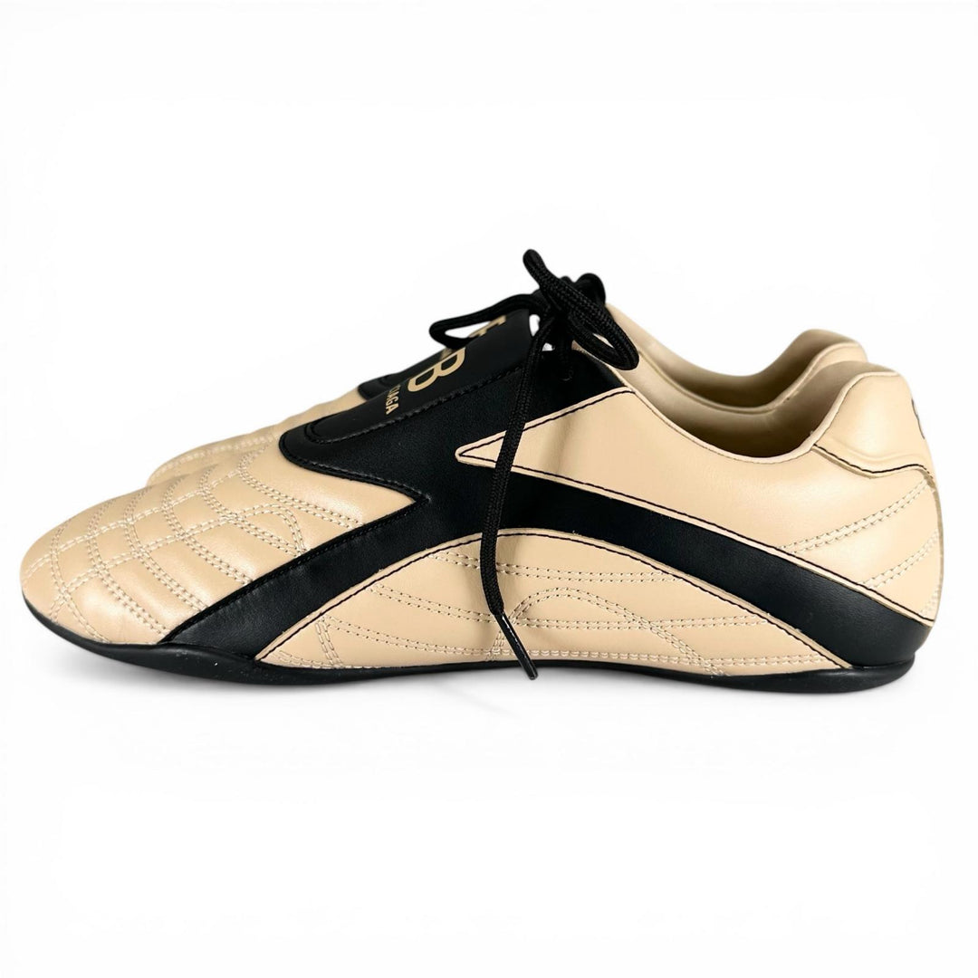 Pristine BALENCIAGA ZEN SNEAKER Low cut beige leather mens 26cm 617540