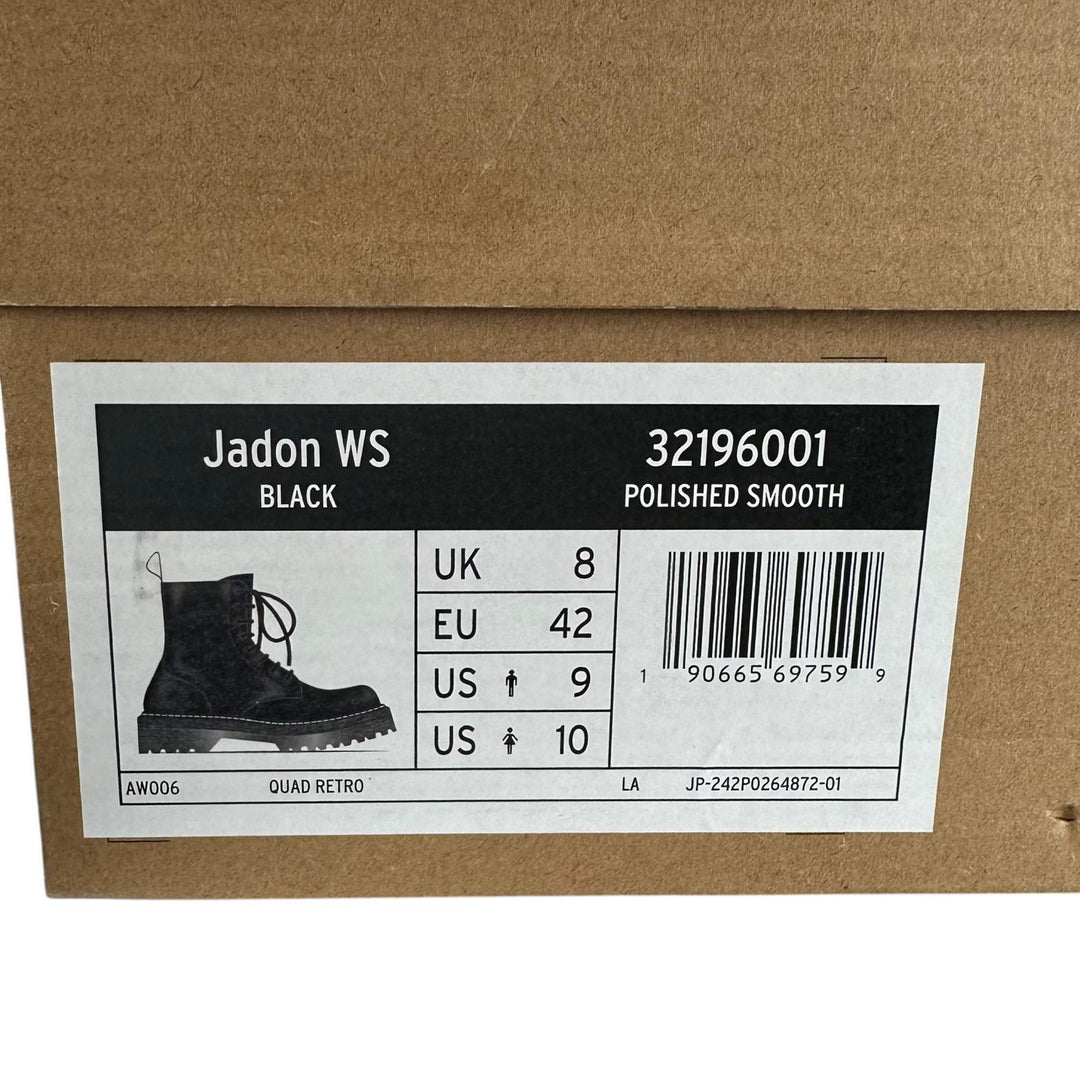 Excellent Dr.Martens boots JADON White Stitch 8-Hole Boots black mens 32196001