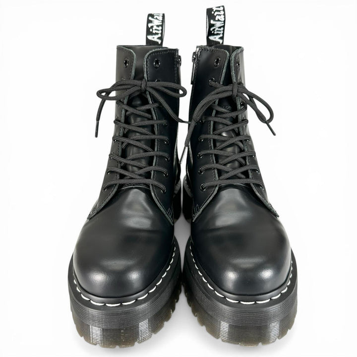 Excellent Dr.Martens boots JADON White Stitch 8-Hole Boots black mens 32196001