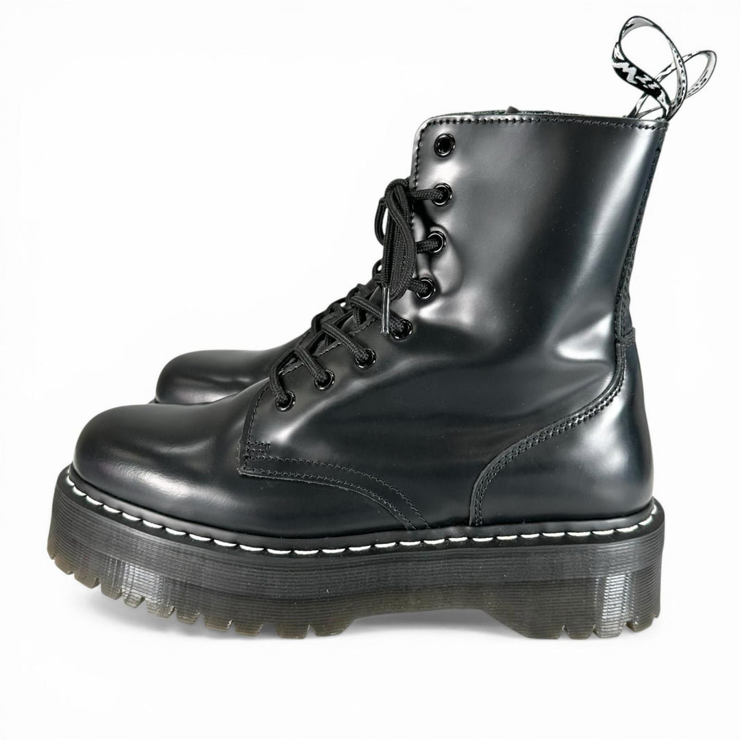 Excellent Dr.Martens boots JADON White Stitch 8-Hole Boots black mens 32196001