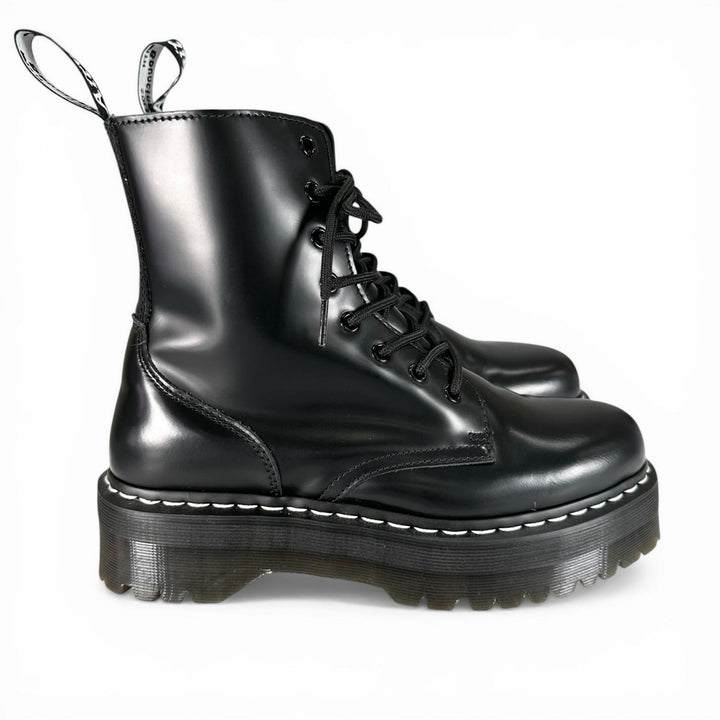 Excellent Dr.Martens boots JADON White Stitch 8-Hole Boots black mens 32196001