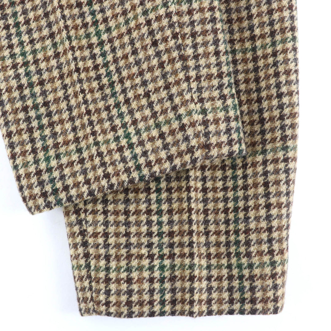 Excellent CELINE Pants Houndstooth center press Brown wool Women 38 2P240223F