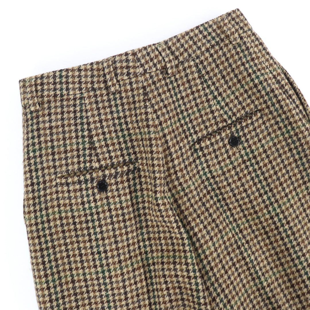 Excellent CELINE Pants Houndstooth center press Brown wool Women 38 2P240223F