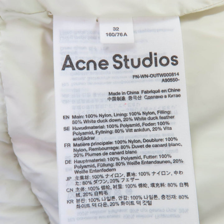 Great ACNE STUDIOS Down jacket cropped length Women 32 FN-WN-OUTW0000814