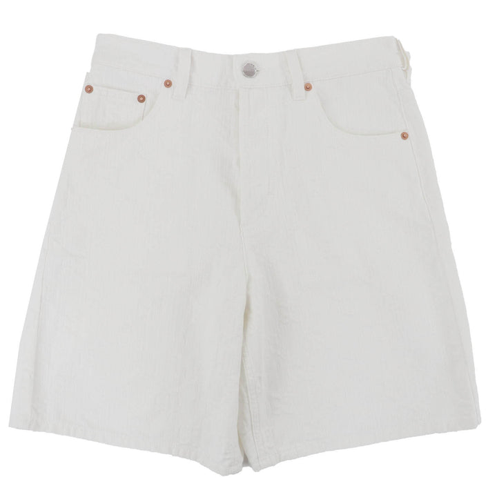 Excellent GUCCI Pants GG Jacquard Bermuda Shorts white cotton Women 23 788737