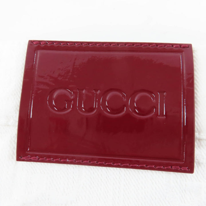 Excellent GUCCI Pants GG Jacquard Bermuda Shorts white cotton Women 23 788737
