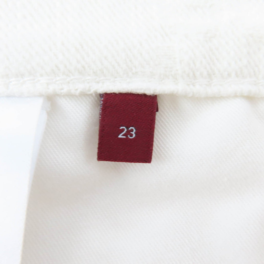 Excellent GUCCI Pants GG Jacquard Bermuda Shorts white cotton Women 23 788737